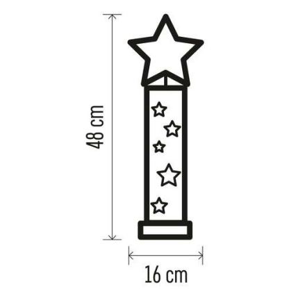 LED Ziemassvētku dekorācija 5xLED/2xAA zvaigzne