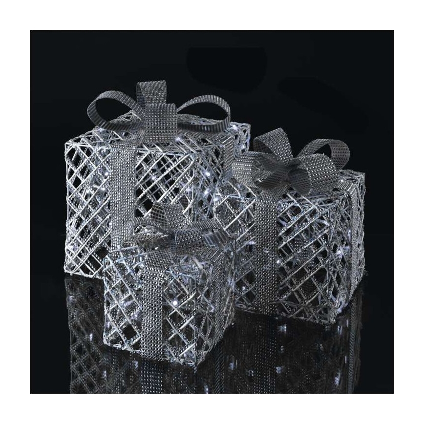 LED Ziemassvētku dekorācija 72xLED/1,35W/230V sudraba