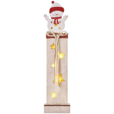 LED Ziemassvētku dekorācija 7xLED/2xAA sniegavīrs