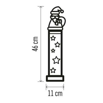 LED Ziemassvētku dekorācija 7xLED/2xAA Ziemassvētku vecītis