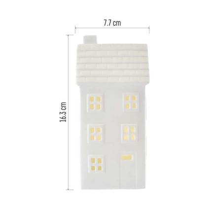 LED Ziemassvētku dekorācija, mājiņa (LED/CR2032)