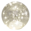 LED Ziemassvētku dekorācija — bumba Ø 15 cm, 20xLED, darbināma ar 3xAA