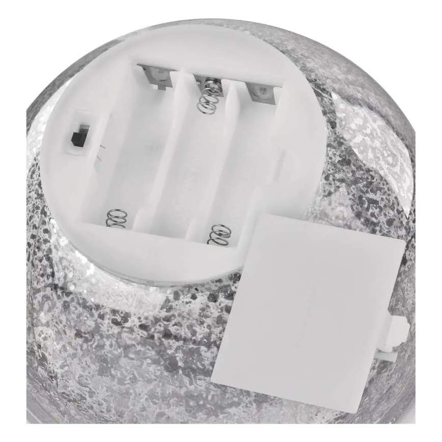 LED Ziemassvētku dekorācija — bumba Ø 15 cm, 20xLED, darbināma ar 3xAA