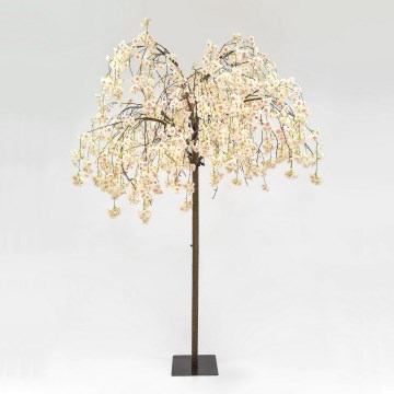 LED Ziemassvētku dekoratīva mākslīgā eglīte CHERRY TREE 288xLED/230V 2,5 m ķirsis