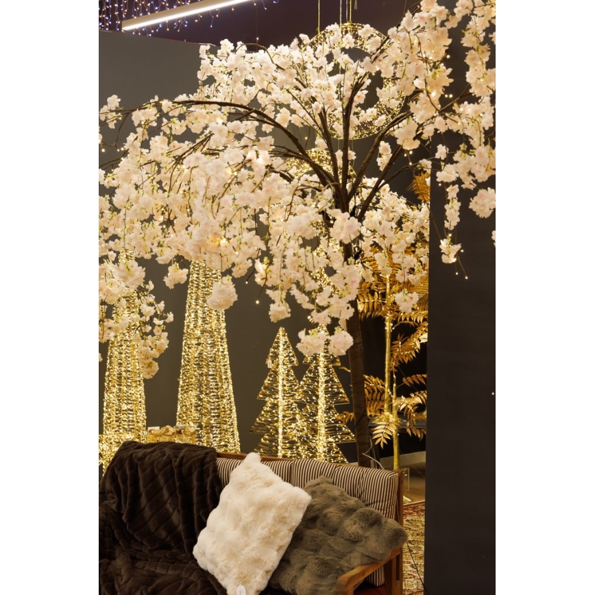 LED Ziemassvētku dekoratīva mākslīgā eglīte CHERRY TREE 288xLED/230V 2,5 m ķirsis