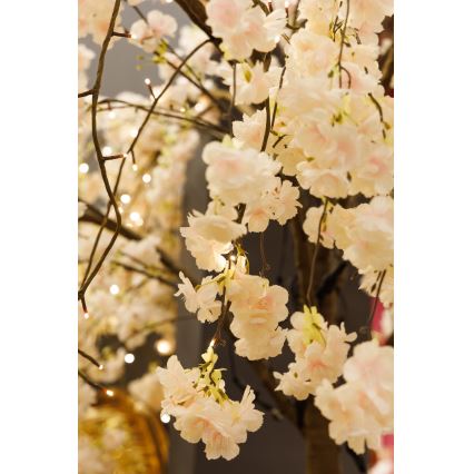 LED Ziemassvētku dekoratīva mākslīgā eglīte CHERRY TREE 288xLED/230V 2,5 m ķirsis