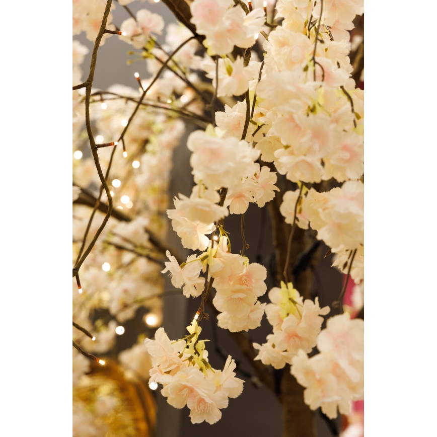 LED Ziemassvētku dekoratīva mākslīgā eglīte CHERRY TREE 288xLED/230V 2,5 m ķirsis