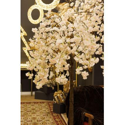 LED Ziemassvētku dekoratīva mākslīgā eglīte CHERRY TREE 84xLED/230V 1,7 m ķirsis