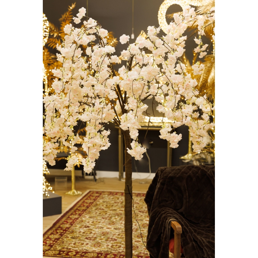 LED Ziemassvētku dekoratīva mākslīgā eglīte CHERRY TREE 84xLED/230V 1,7 m ķirsis