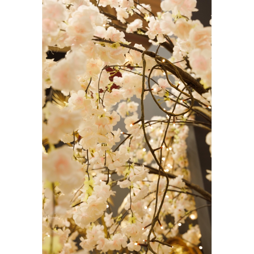 LED Ziemassvētku dekoratīva mākslīgā eglīte CHERRY TREE 84xLED/230V 1,7 m ķirsis