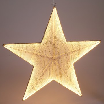 LED Ziemassvētku dekors 248xLED/6W/230V 59 cm siltā baltā zvaigzne/zelta