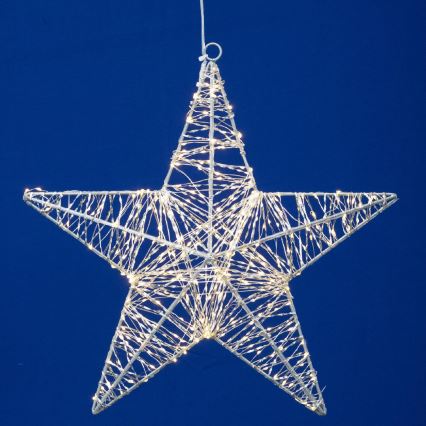 LED Ziemassvētku dekors 320xLED/230V 45 cm zvaigzne siltā baltā krāsā