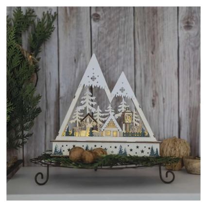 LED Ziemassvētku dekors LED/0,6W/2xAA Ziemassvētku ainava