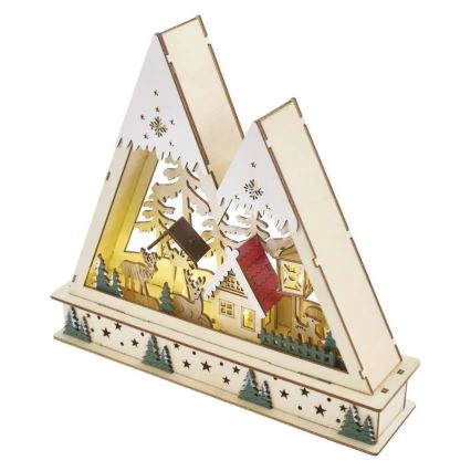 LED Ziemassvētku dekors LED/0,6W/2xAA Ziemassvētku ainava