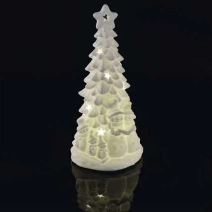 LED Ziemassvētku dekors LED/2xAA silti balta eglīte