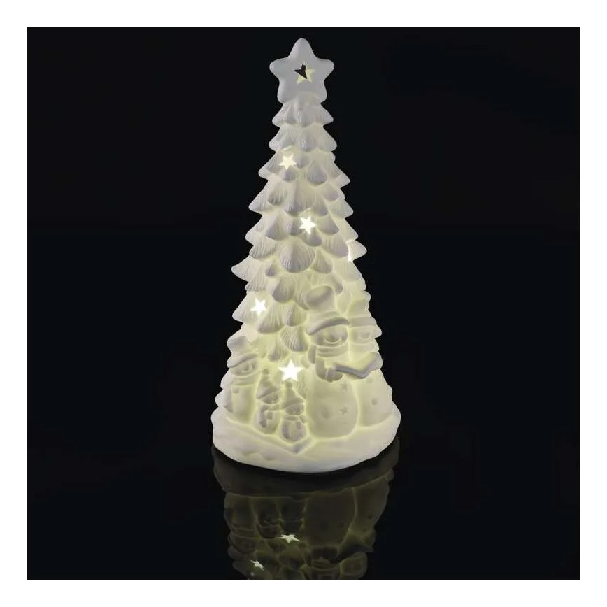 LED Ziemassvētku dekors LED/2xAA silti balta eglīte
