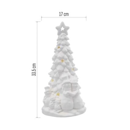 LED Ziemassvētku dekors LED/2xAA silti balta eglīte