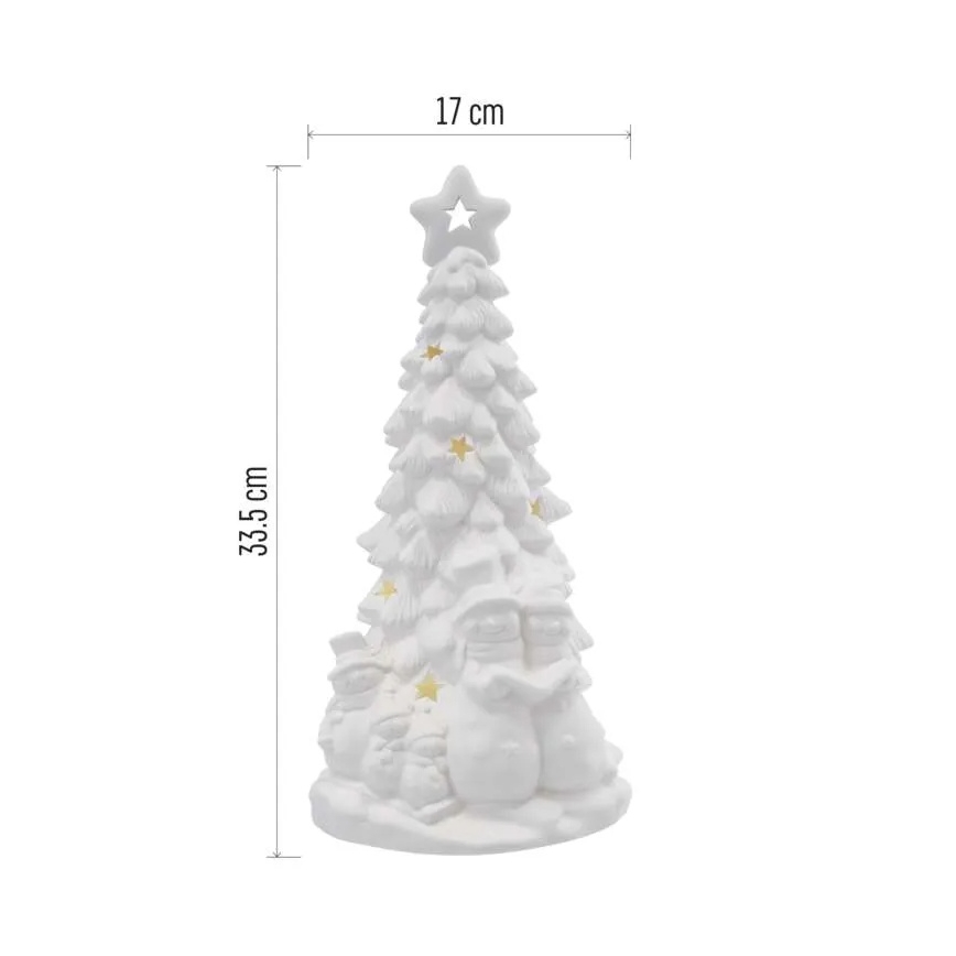 LED Ziemassvētku dekors LED/2xAA silti balta eglīte