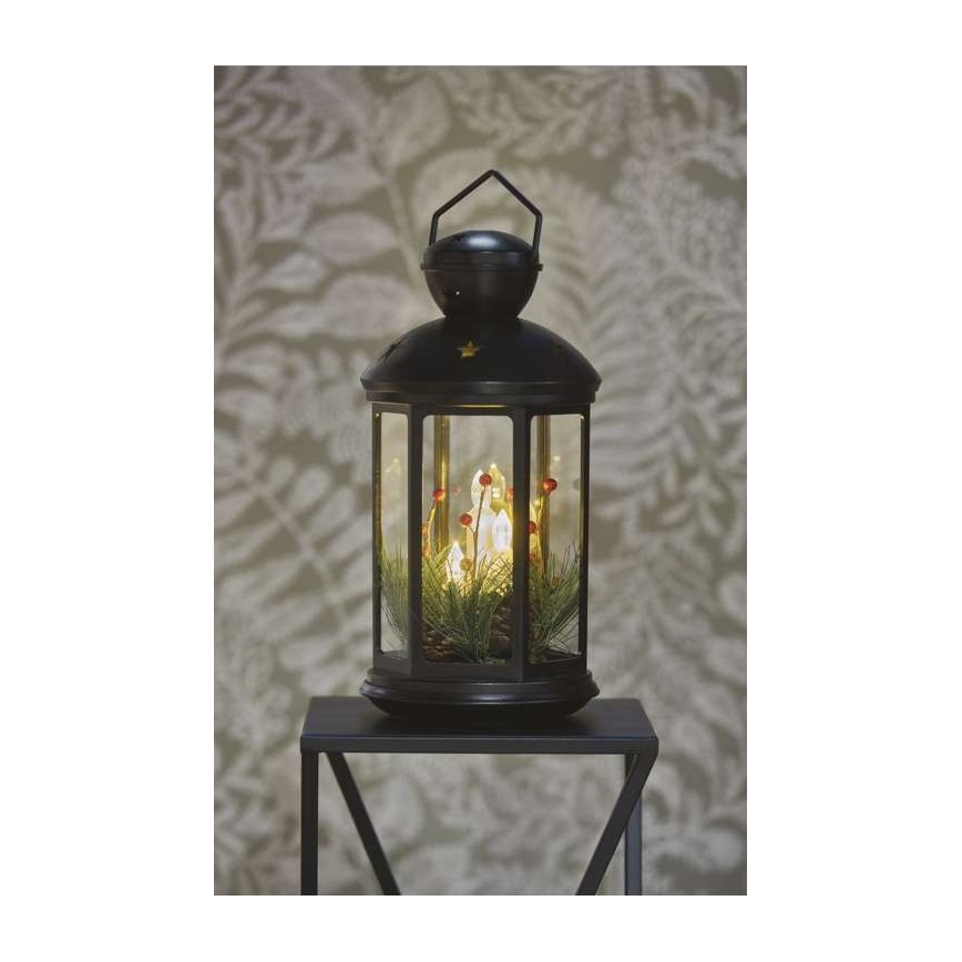 LED Ziemassvētku dekors LED/3xAAA melns