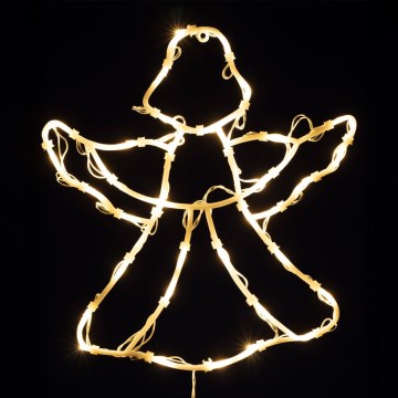 LED Ziemassvētku dekors logam 35xLED/3xAA IP44 eņģelis siltā balta