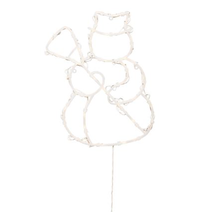 LED Ziemassvētku dekors logam 35xLED/3xAA IP44 sniegavīrs silta balta