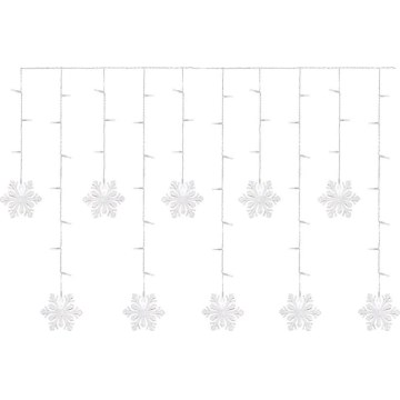 LED Ziemassvētku gaismas aizkars 60xLED/1,35W/230V 135x50 cm auksti balta