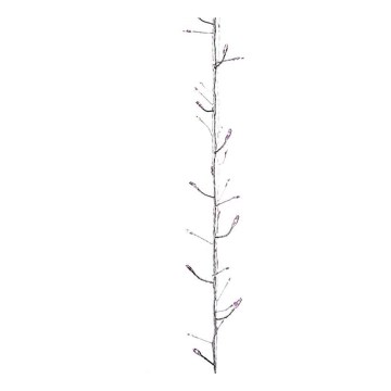 LED Ziemassvētku iekštelpu virtene NANO 100xLED/3xAA 2,9m rozā