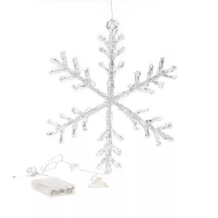 LED Ziemassvētku loga rotājums 16xLED/3xAA silti balta
