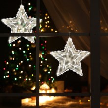 LED Ziemassvētku loga rotājums 35xLED/3xAA silti balta