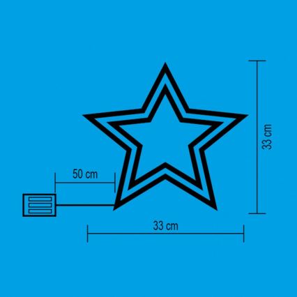 LED Ziemassvētku loga rotājums 35xLED/3xAA silti balta