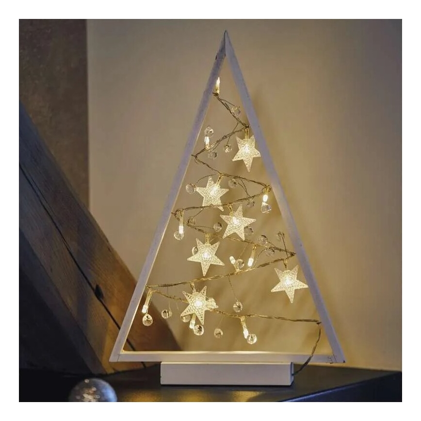 LED Ziemassvētku rotājums 15xLED/2xAA eglīte