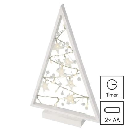 LED Ziemassvētku rotājums 15xLED/2xAA eglīte