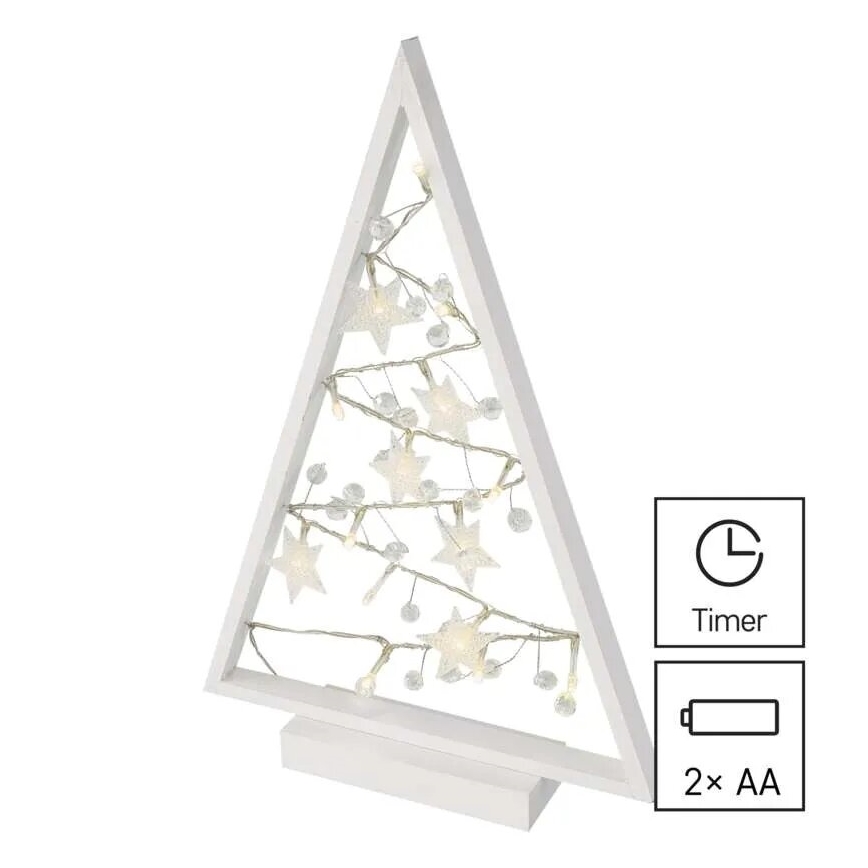 LED Ziemassvētku rotājums 15xLED/2xAA eglīte