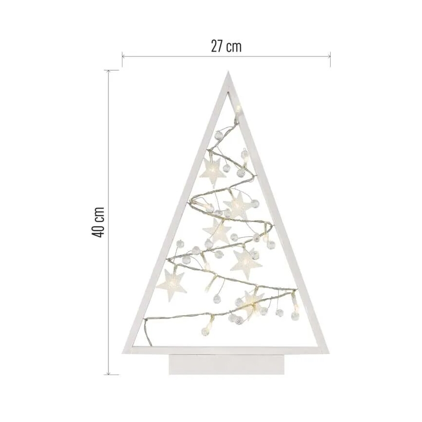LED Ziemassvētku rotājums 15xLED/2xAA eglīte