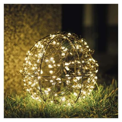 LED Ziemassvētku rotājums, 200 LED, 230 V, diametrs 20 cm