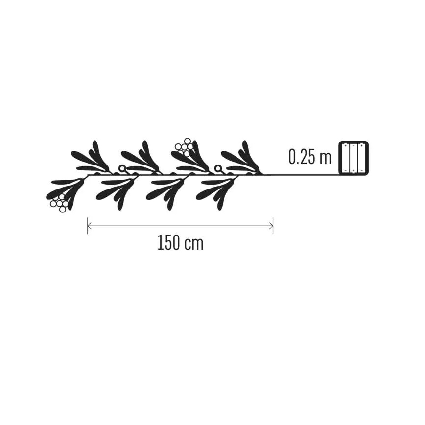 LED Ziemassvētku rotājums 25xLED/3xAA