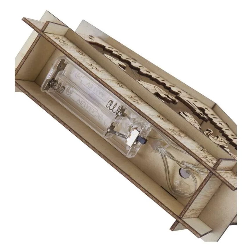 LED Ziemassvētku rotājums 6xLED/2xAA Kristus dzimšanas aina