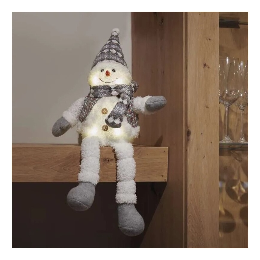 LED Ziemassvētku rotājums 6xLED/3xAA sniegavīrs