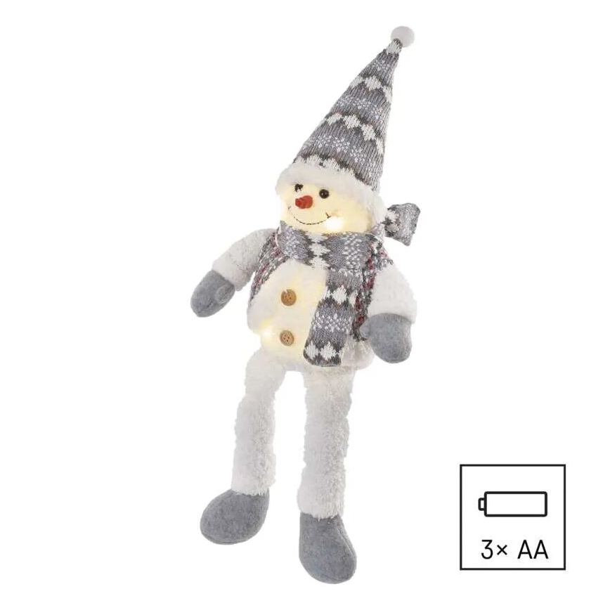 LED Ziemassvētku rotājums 6xLED/3xAA sniegavīrs