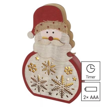 LED Ziemassvētku rotājums LED/2xAAA Santa