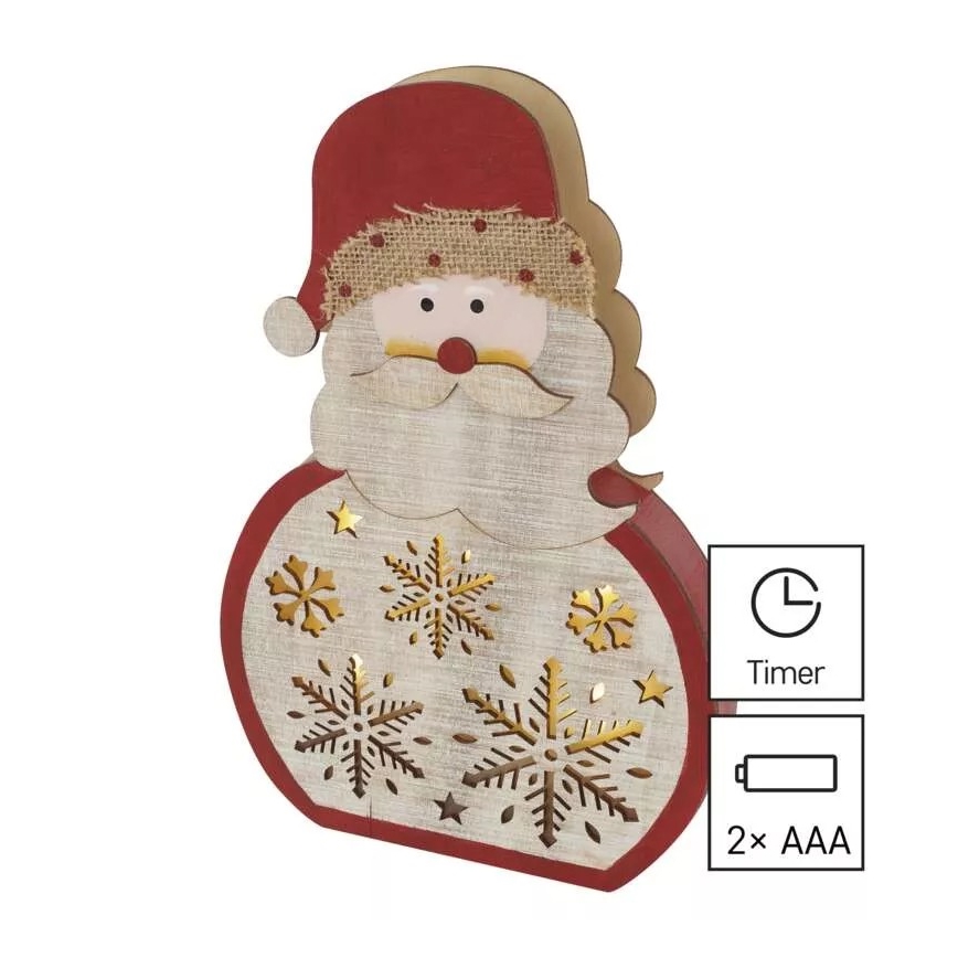 LED Ziemassvētku rotājums LED/2xAAA Santa