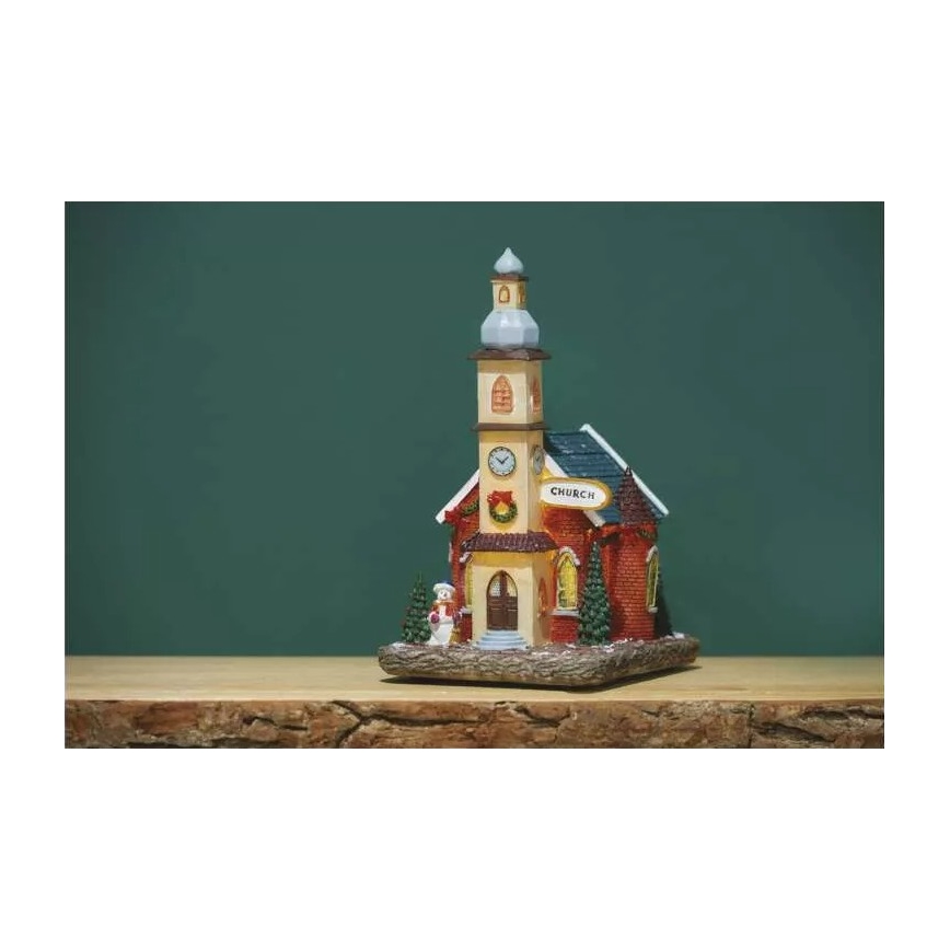 LED Ziemassvētku rotājums LED/3xAA church