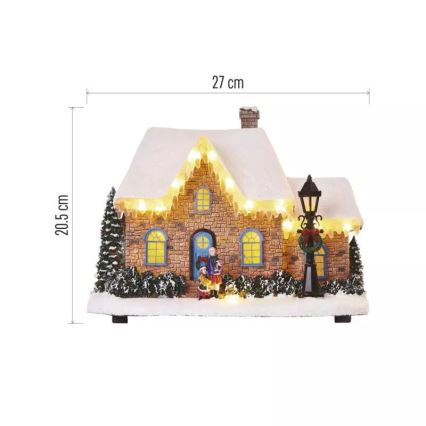 LED Ziemassvētku rotājums LED/3xAA māja