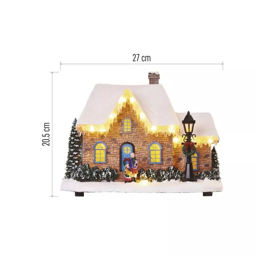 LED Ziemassvētku rotājums LED/3xAA māja