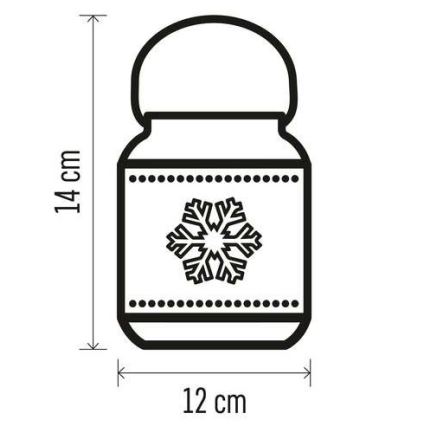 LED Ziemassvētku rotājums LED/3xAAA, balts