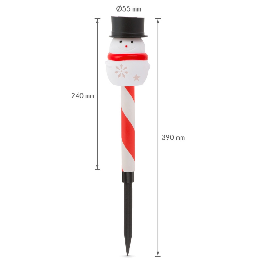 LED Ziemassvētku saules enerģijas lampa LED/1,2V IP44 sniegavīrs