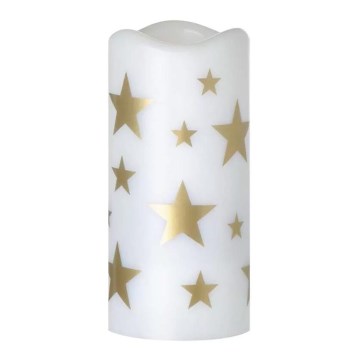 LED Ziemassvētku svece LED/3xAAA zvaigznes silti balta