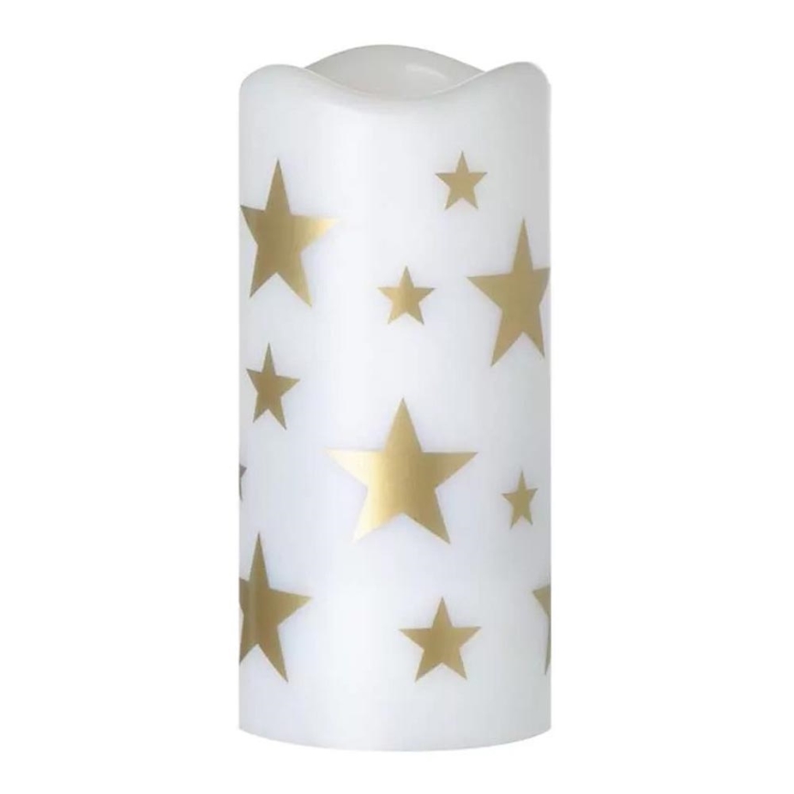 LED Ziemassvētku svece LED/3xAAA zvaigznes silti balta