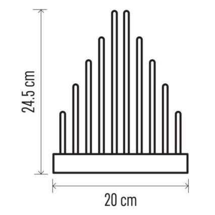 LED Ziemassvētku svečturis 10xLED/3xAA balts