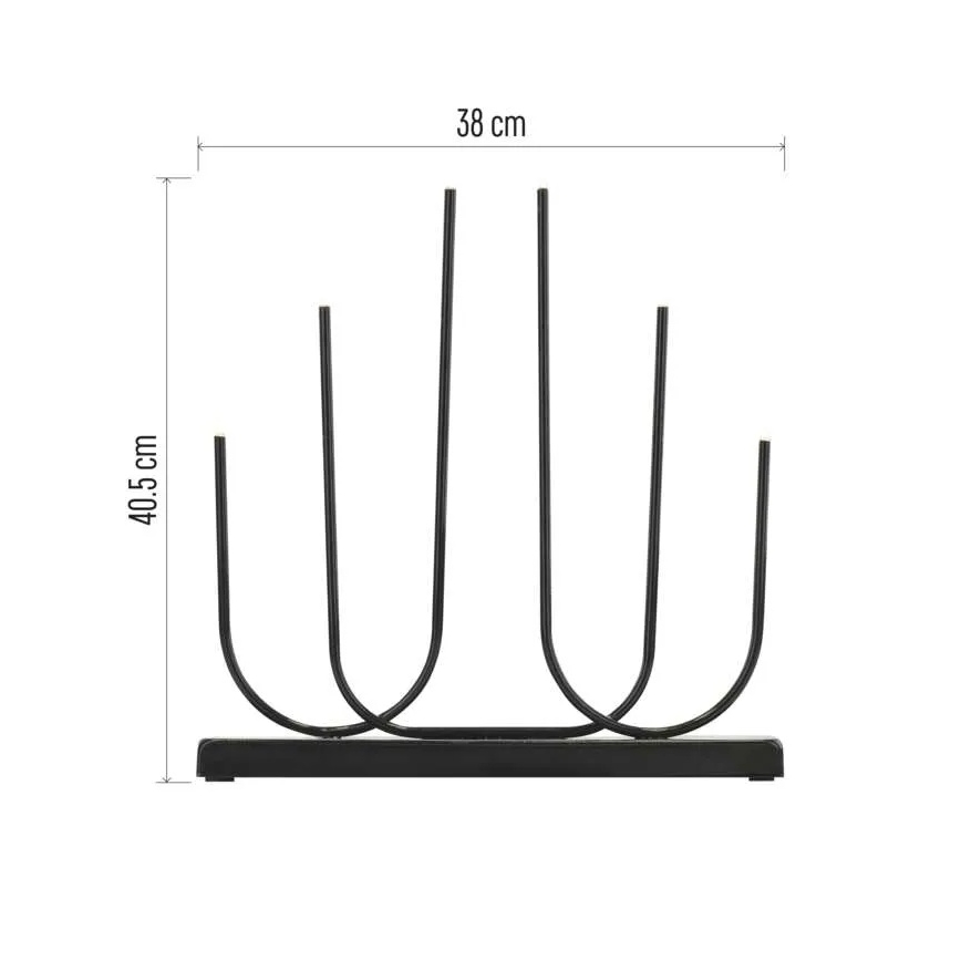 LED Ziemassvētku svečturis 6xLED/2xAA melns